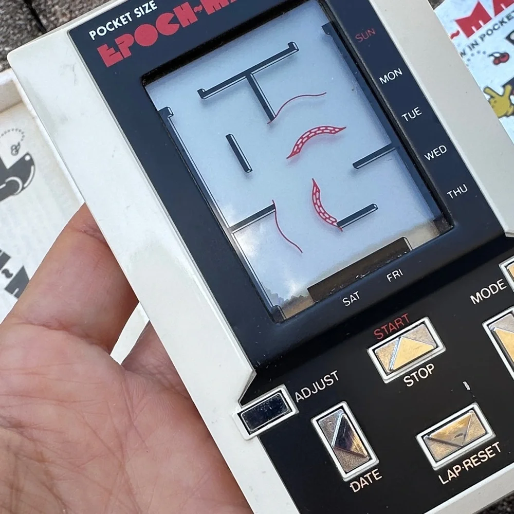 Epoch-Man Pocket Size Electronic Game - Black and White